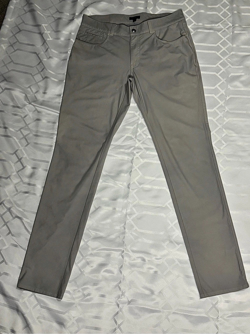 Peter Millar Crown Crafted Performance Five-Pocket Pant Gray Mens 35/34